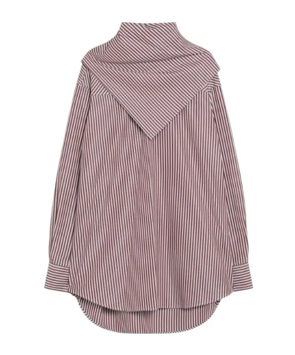 Ami Ami Paris Logo Plaque Bandana Blouse