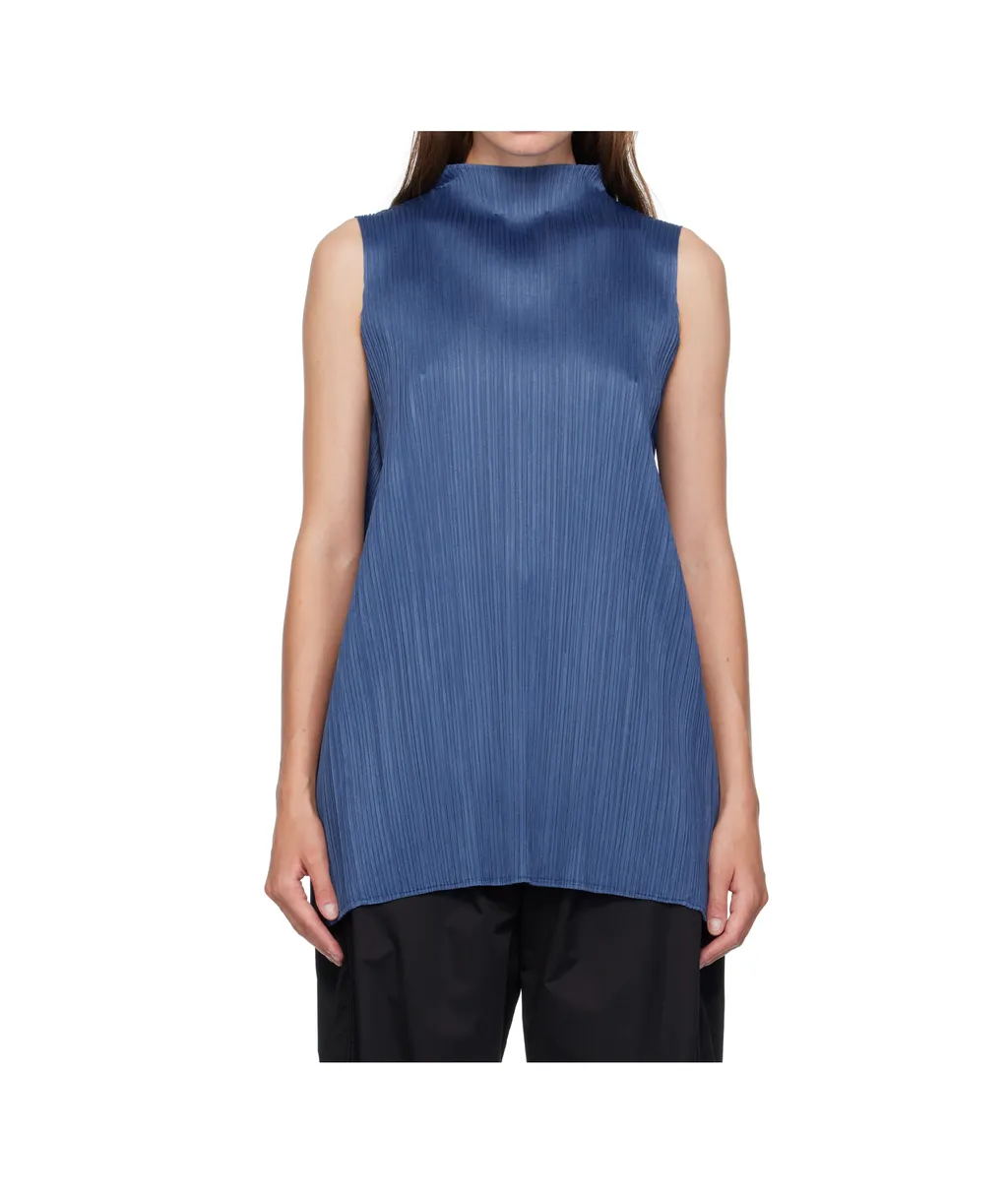 Pleated Sleeveless Top
