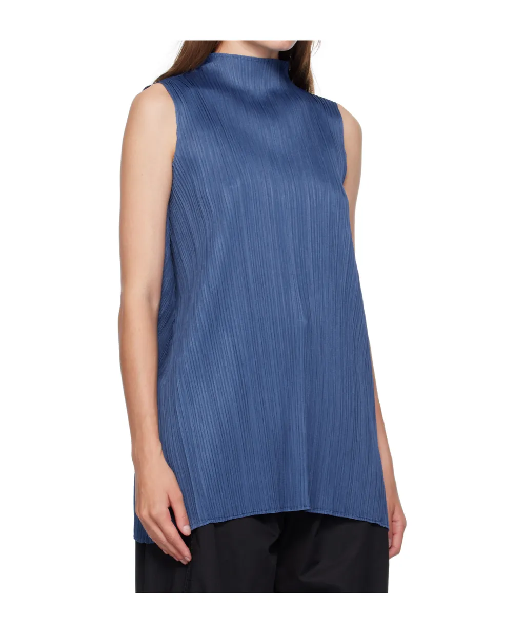 Pleated Sleeveless Top