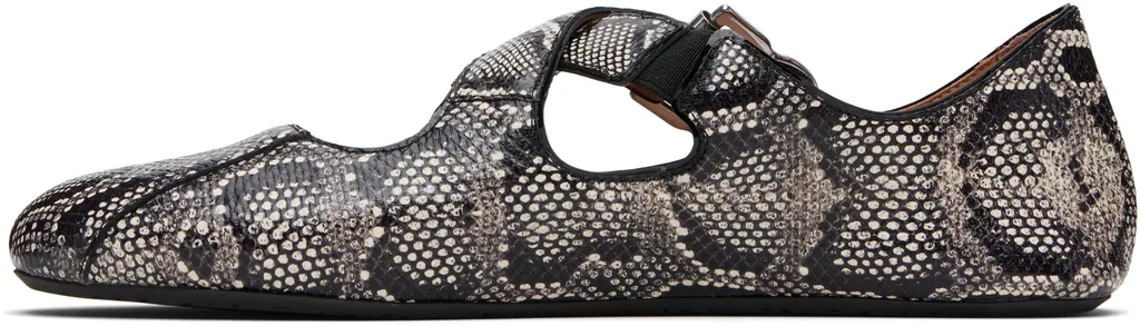 Criss Cross Snake Ballet Flats