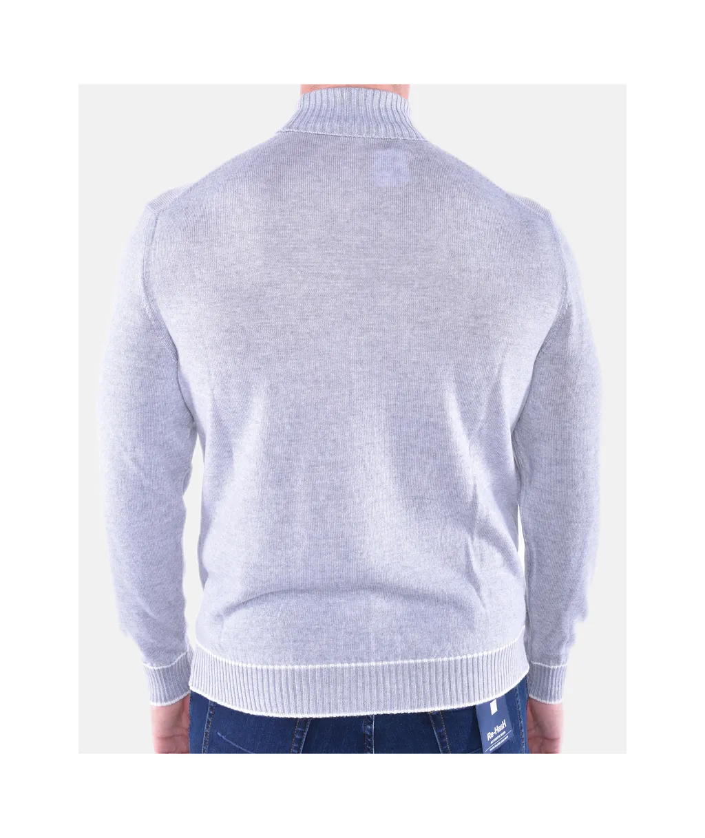 Eleventy Embroidered Turtleneck Knitted Sweater
