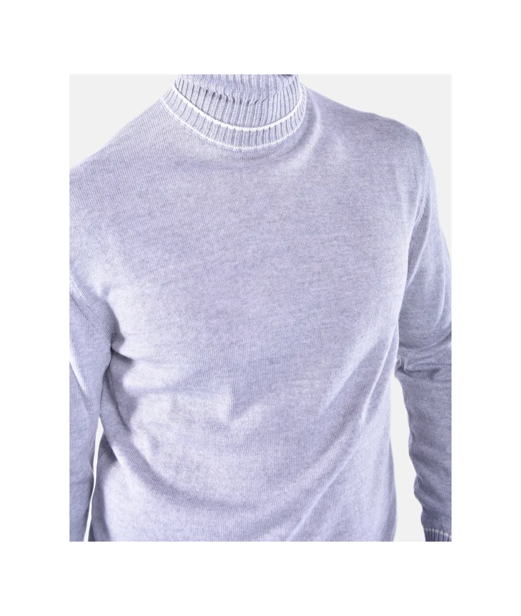 Eleventy Embroidered Turtleneck Knitted Sweater