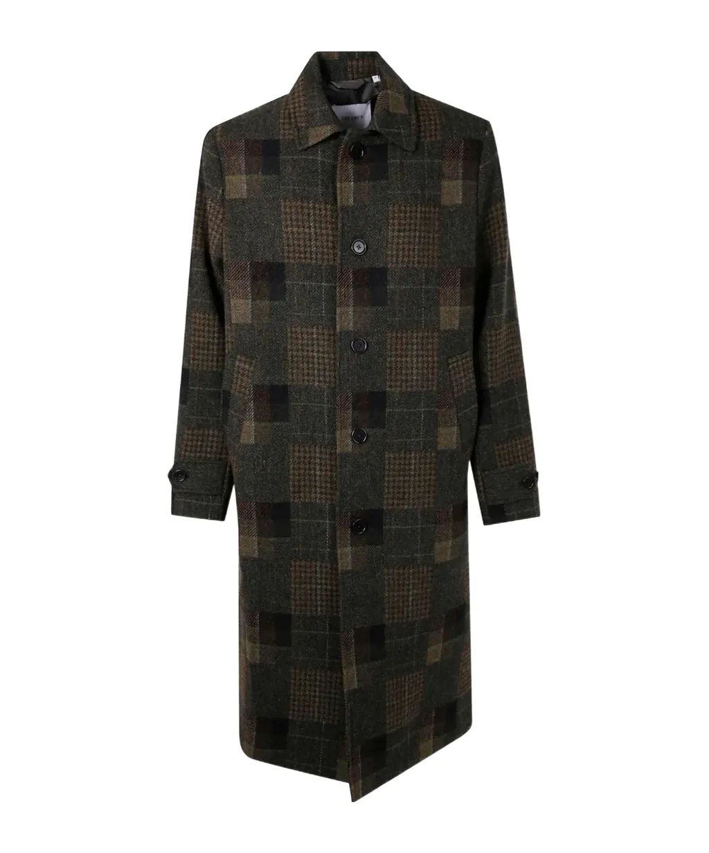 Checked Wool Coat