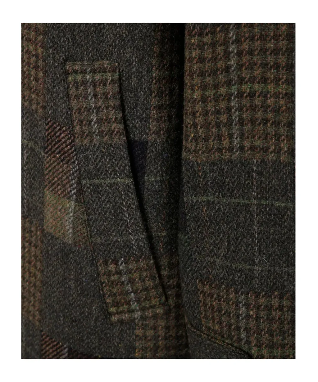 Checked Wool Coat