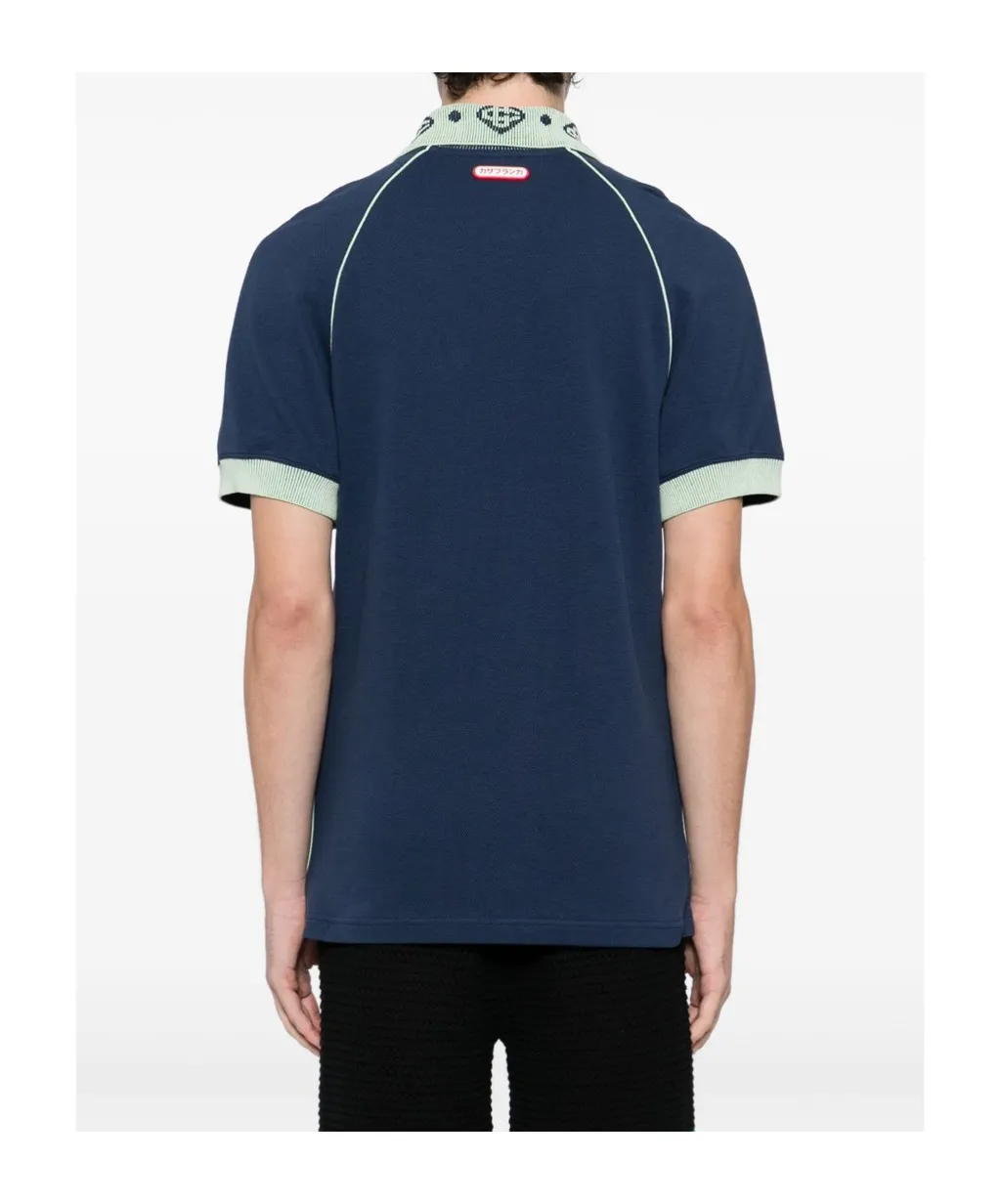 Casablanca Pique Short-Sleeved Polo Shirt