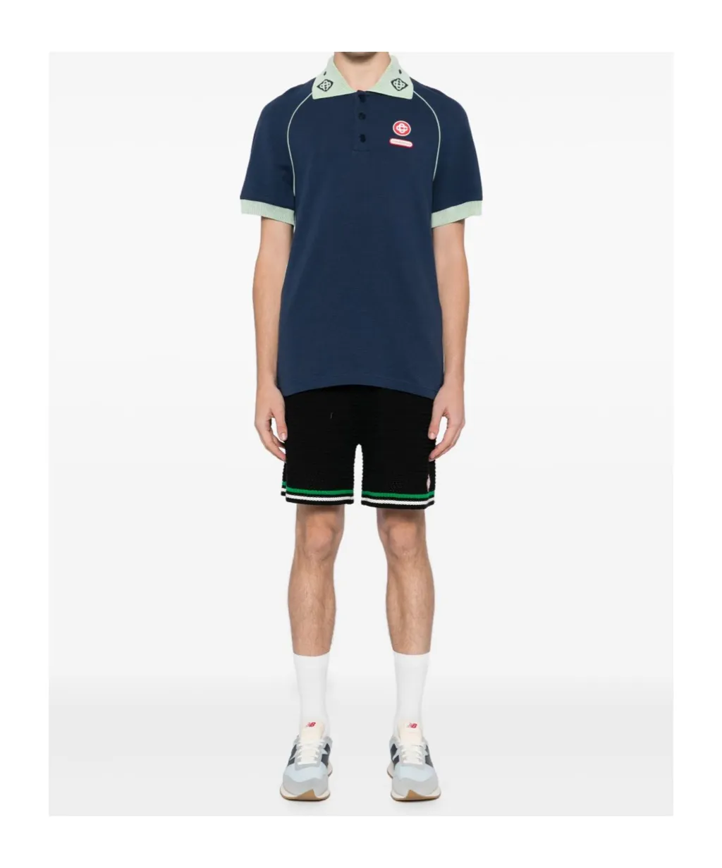 Casablanca Pique Short-Sleeved Polo Shirt