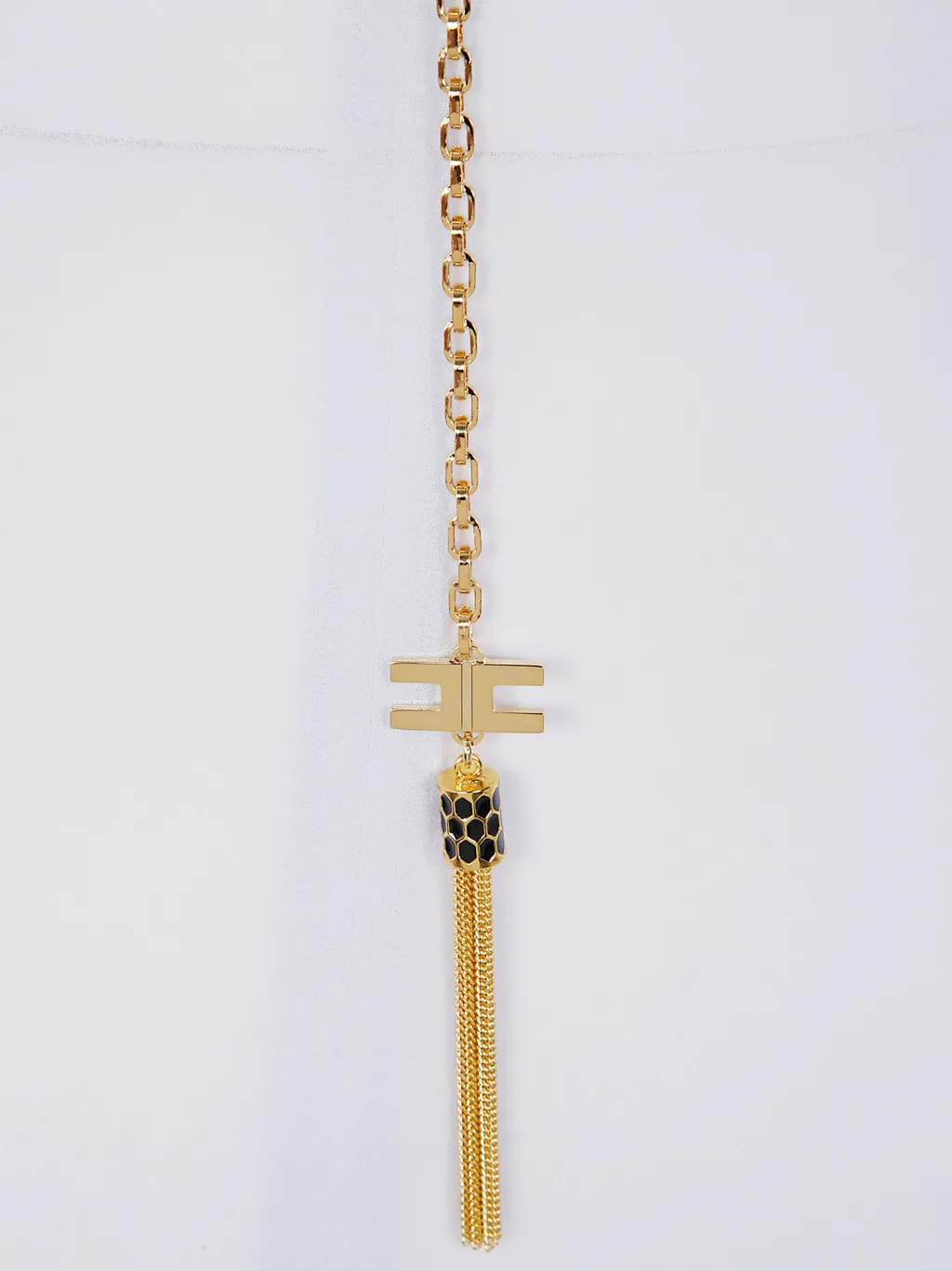 Elisabetta Franchi Chain Necklace Detailed Blouse