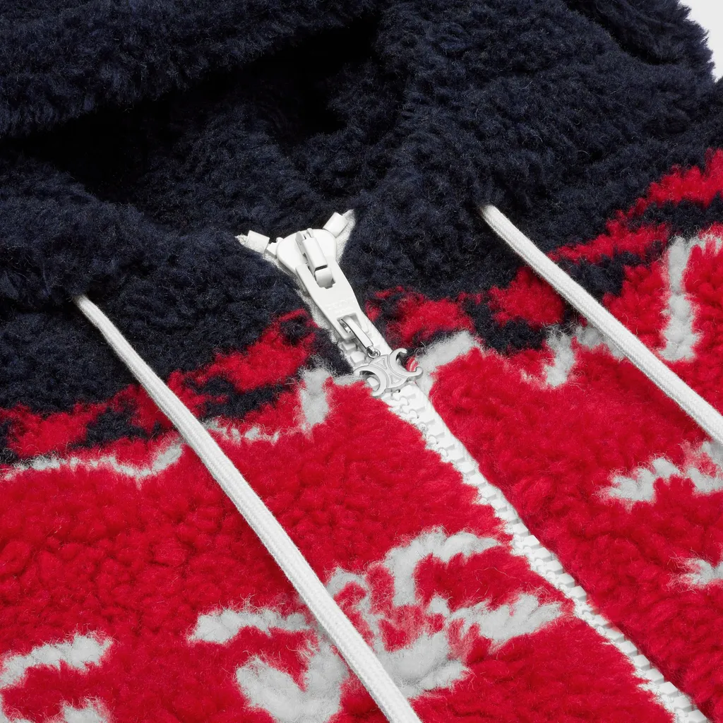 Hooded Jacket In Triomphe Fair Isle Fleece