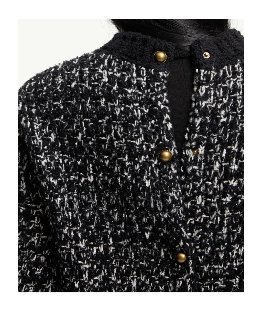 Fringe-Trim Wool Blend Sweater