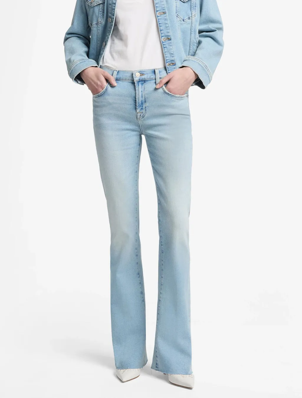 Waistband Jeans With Belt Loops