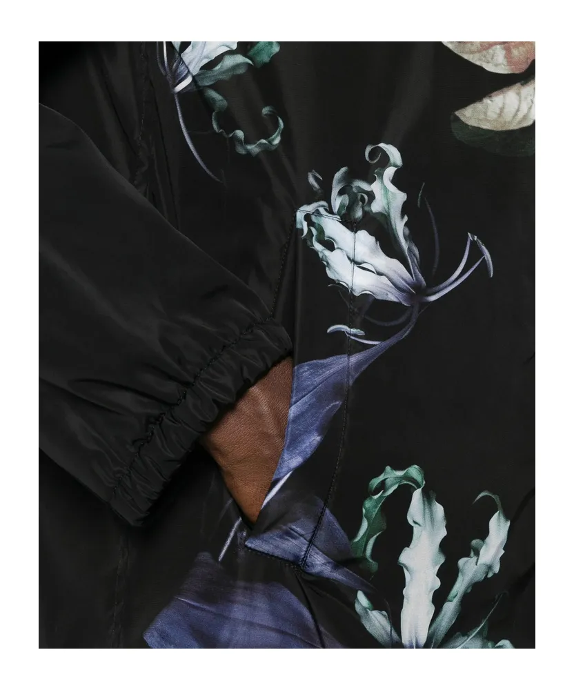 Dries Van Noten Drawstring Floral Printed Jacket