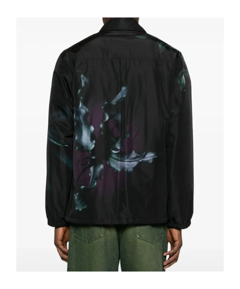 Dries Van Noten Drawstring Floral Printed Jacket
