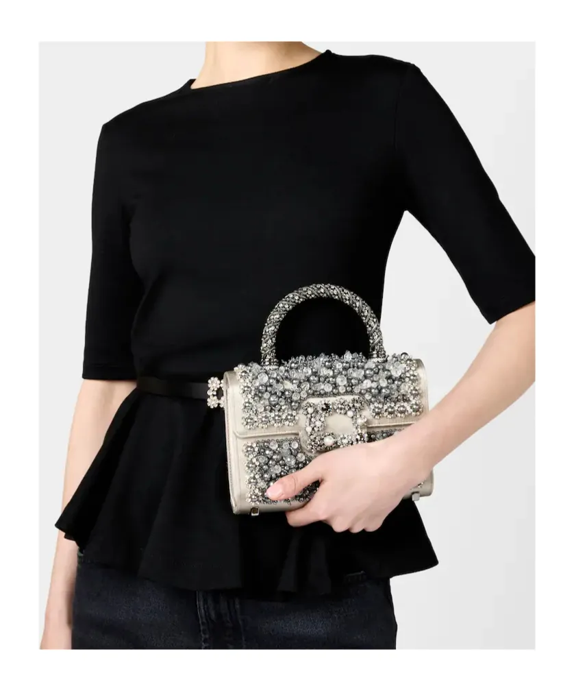 Jewel Efflorescence Mini Bag In Satin