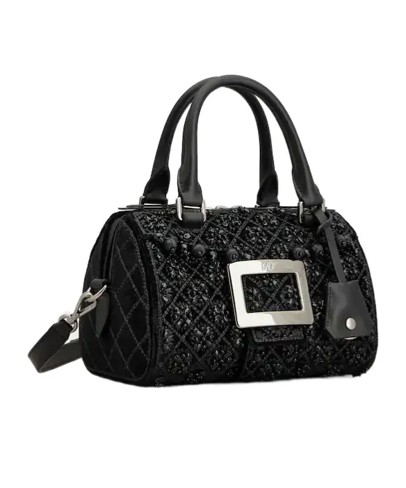 Belle Vivier Bag In Velvet