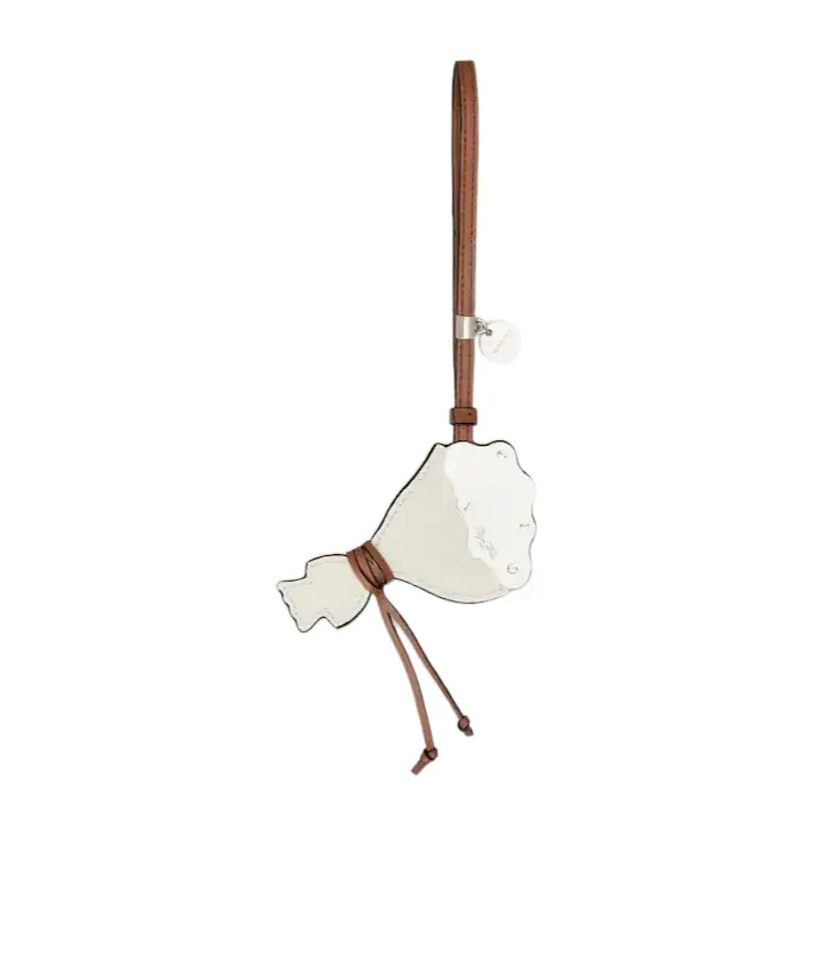 Efflorescence Bag Charm In Leather