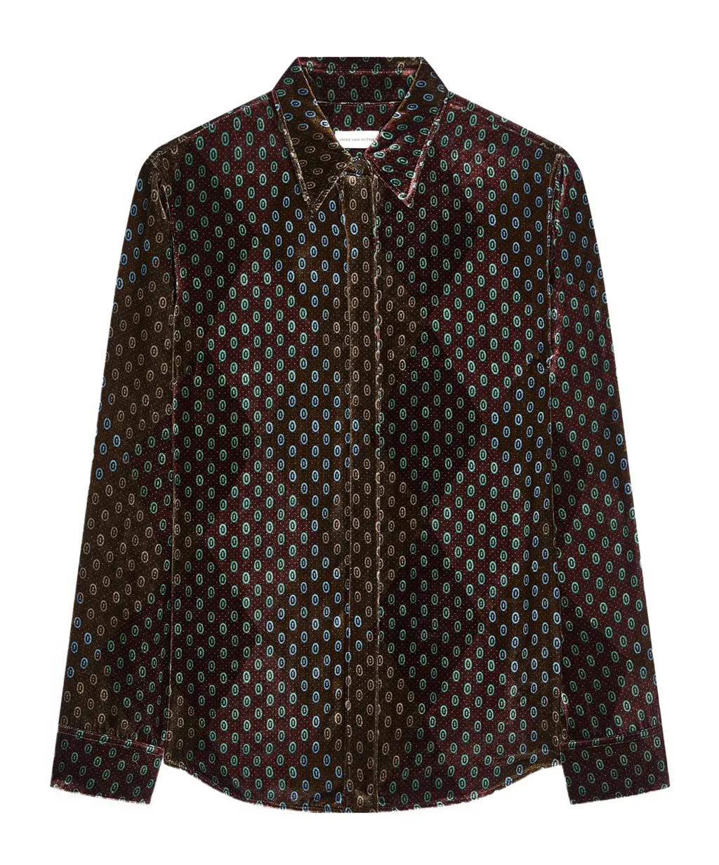 Printed Velvet Shirt