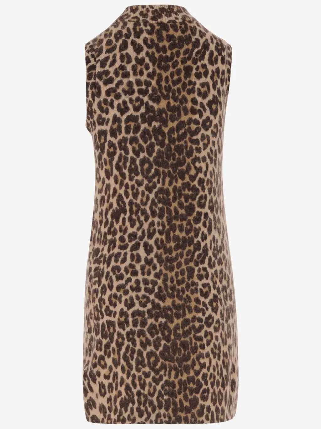 Mini Dress In Leopard Cashmere