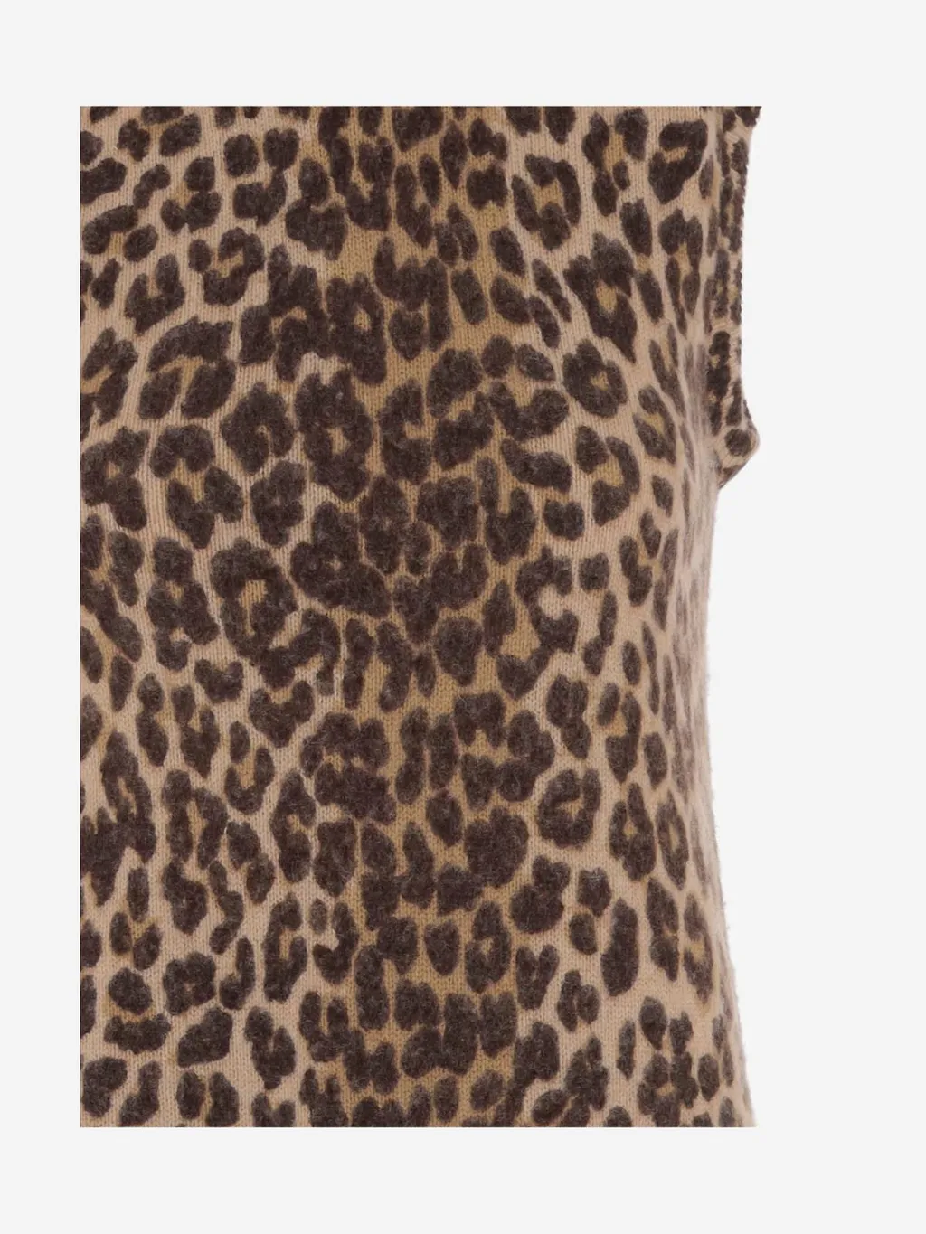 Mini Dress In Leopard Cashmere