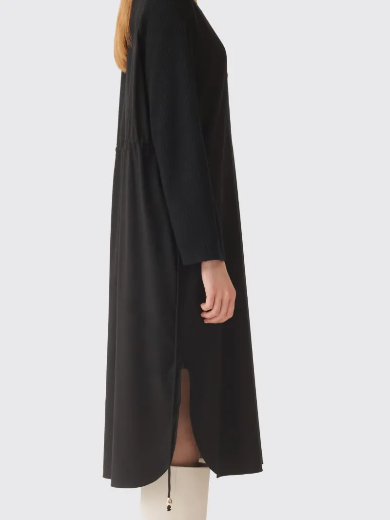 Long-Sleeved Midi Dress