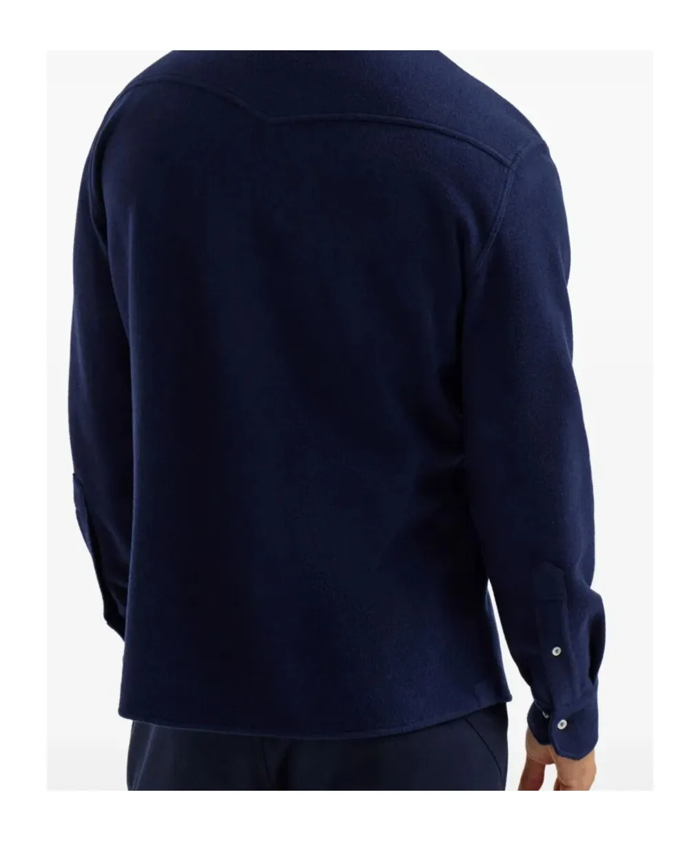 Brunello Cucinelli Patch Chest Pocket Western Shirt