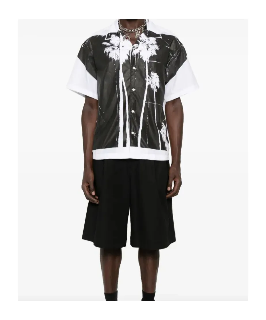 Palm Angels Dec Palm Culture Short-Sleeved Bowling Shirt