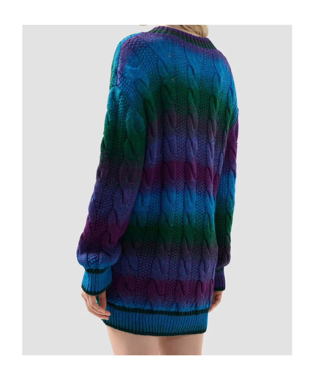 Cable-Knit V-Neck Sweater