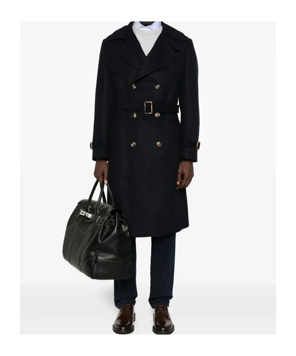 Double-Breasted Belted Coat