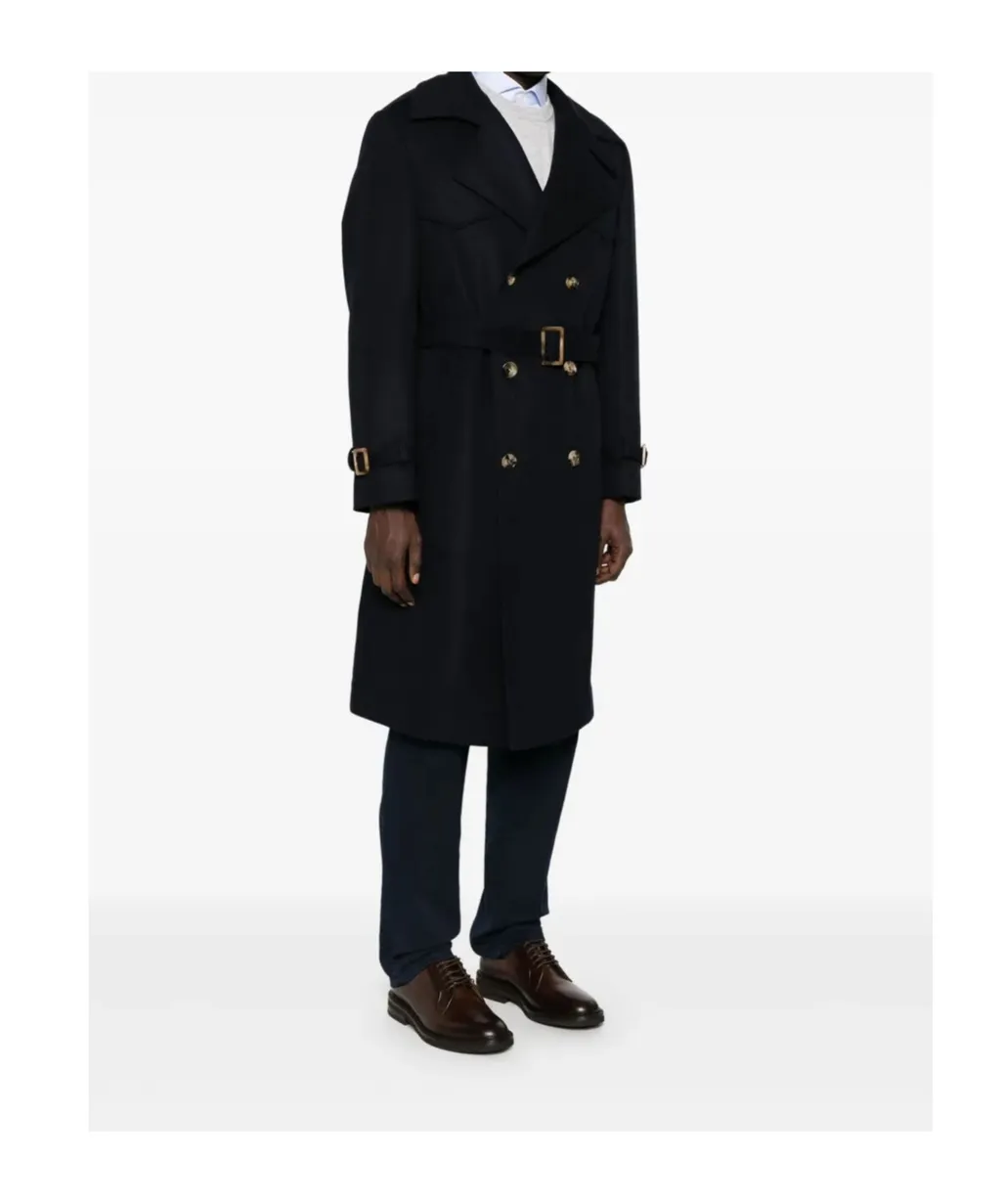 Double-Breasted Belted Coat