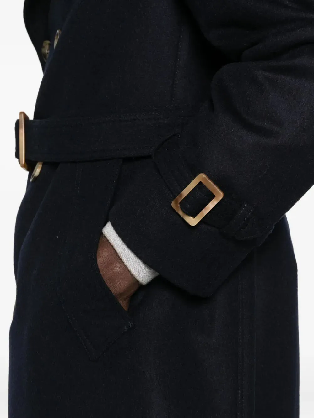 Double-Breasted Belted Coat