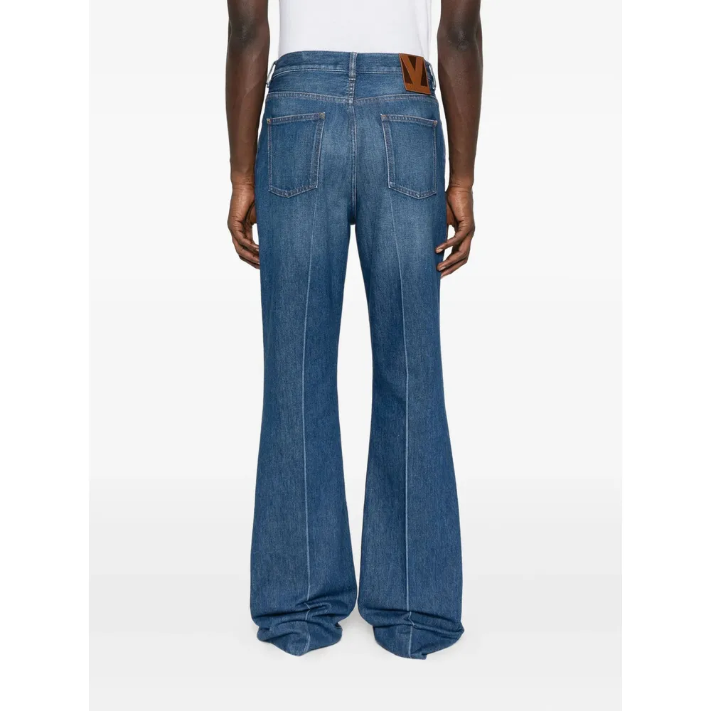 Valentino	Logo Patch Flared Jeans