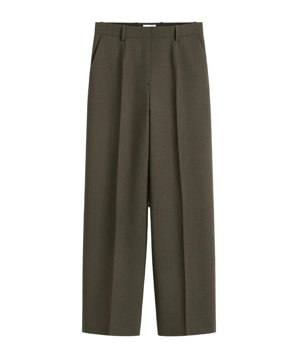 Wide Tailored Trousers Forest