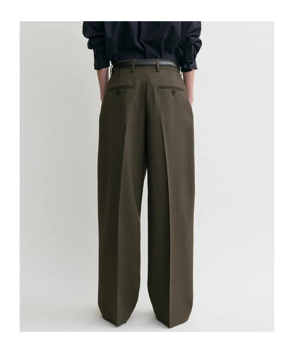 Wide Tailored Trousers Forest