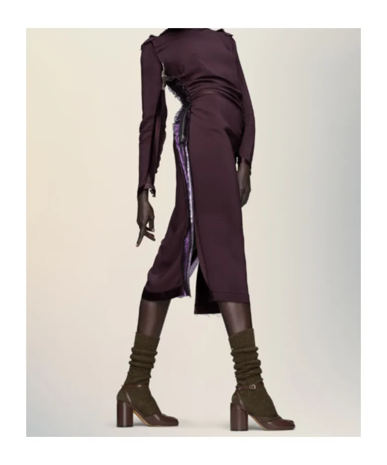 Maison Margiela Long-Sleeve Midi Dress