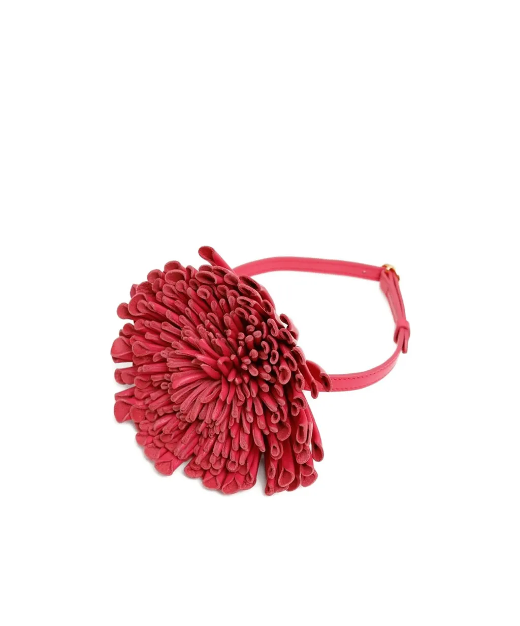 Leather Flower Choker