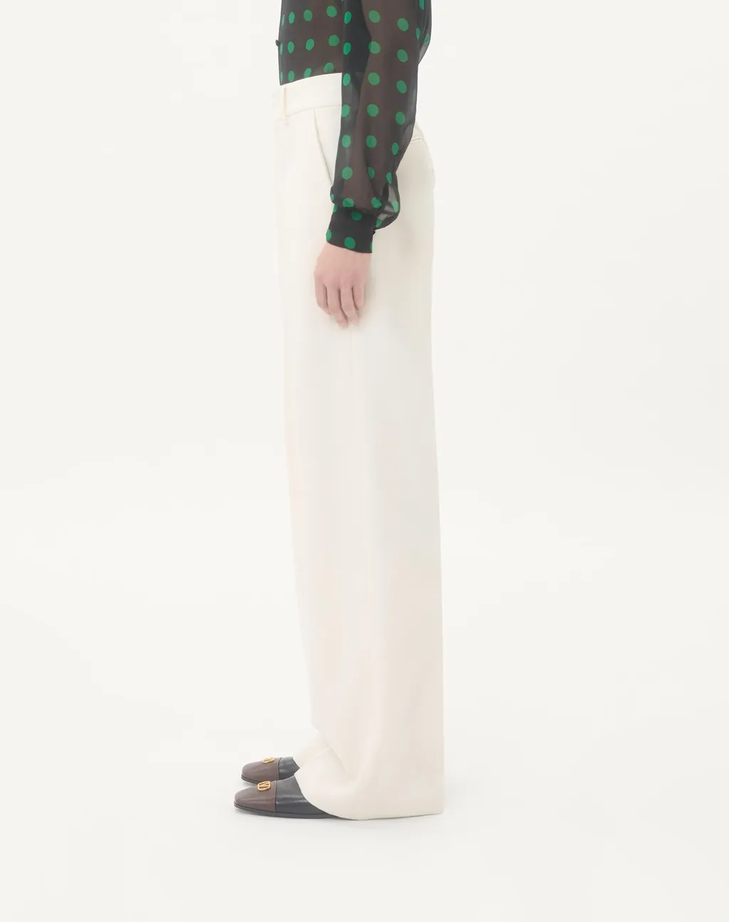 Valentino Pleat Detailed Wide Leg Pants