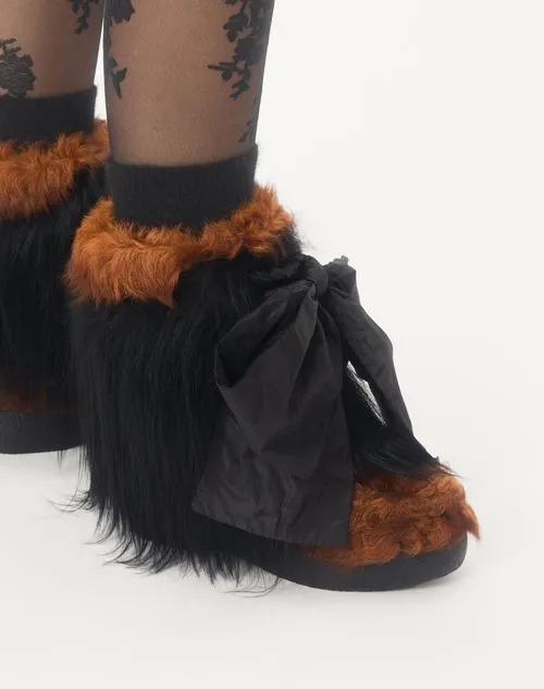 Valentino Snowish Vlogo Signature Bow Detailed Boots