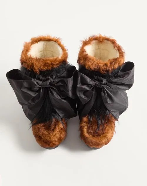 Valentino Snowish Vlogo Signature Bow Detailed Boots