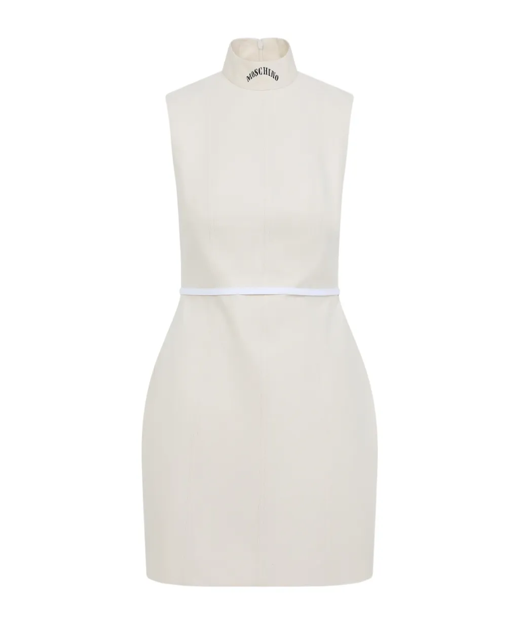 High-Neck Sleeveless Mini Dress
