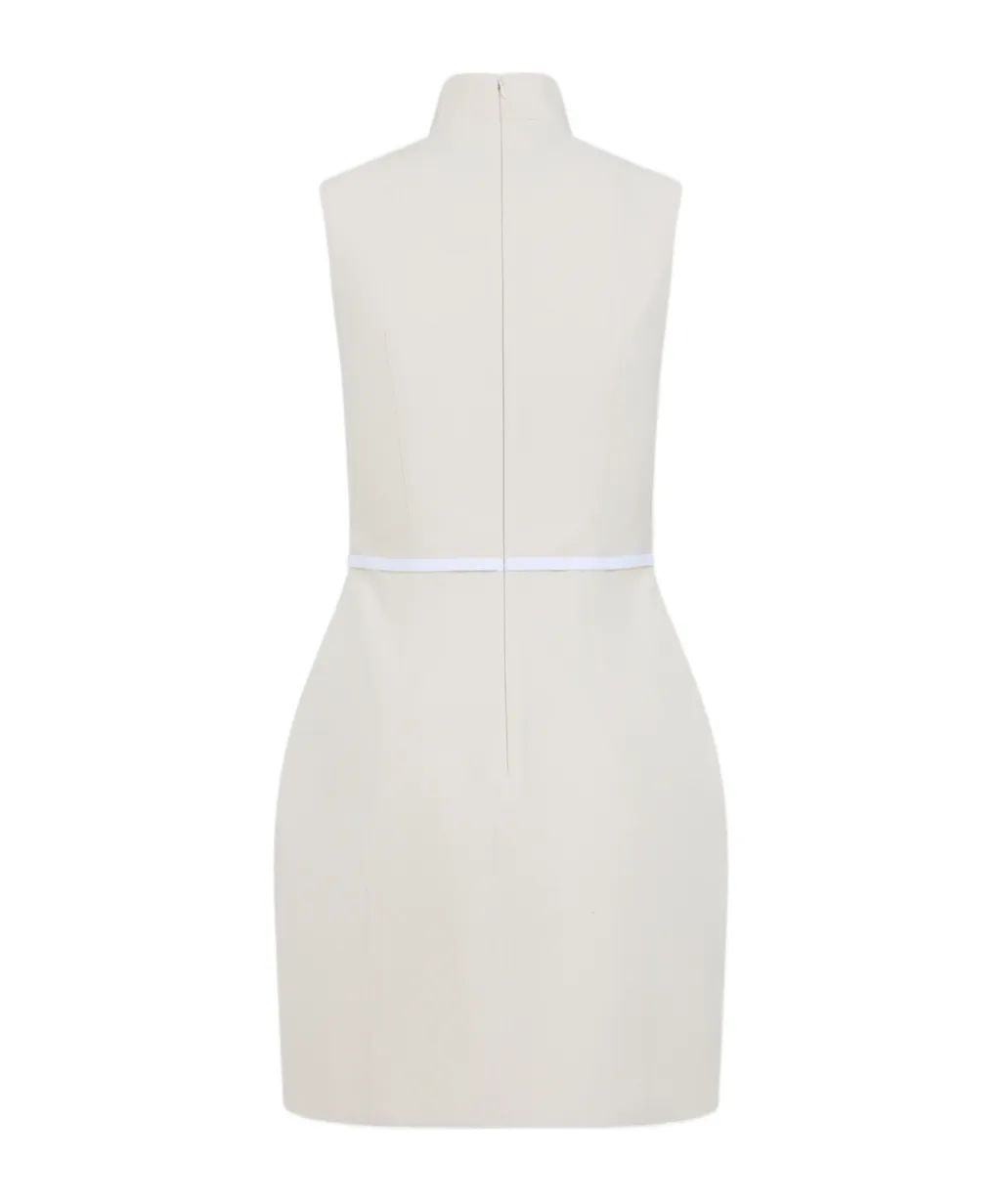 High-Neck Sleeveless Mini Dress