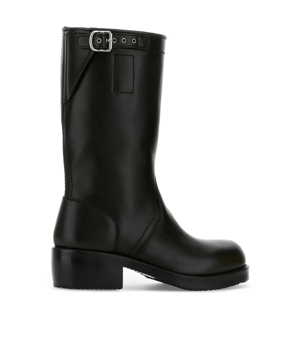 Dries Van Noten Buckle Detailed Biker Boots