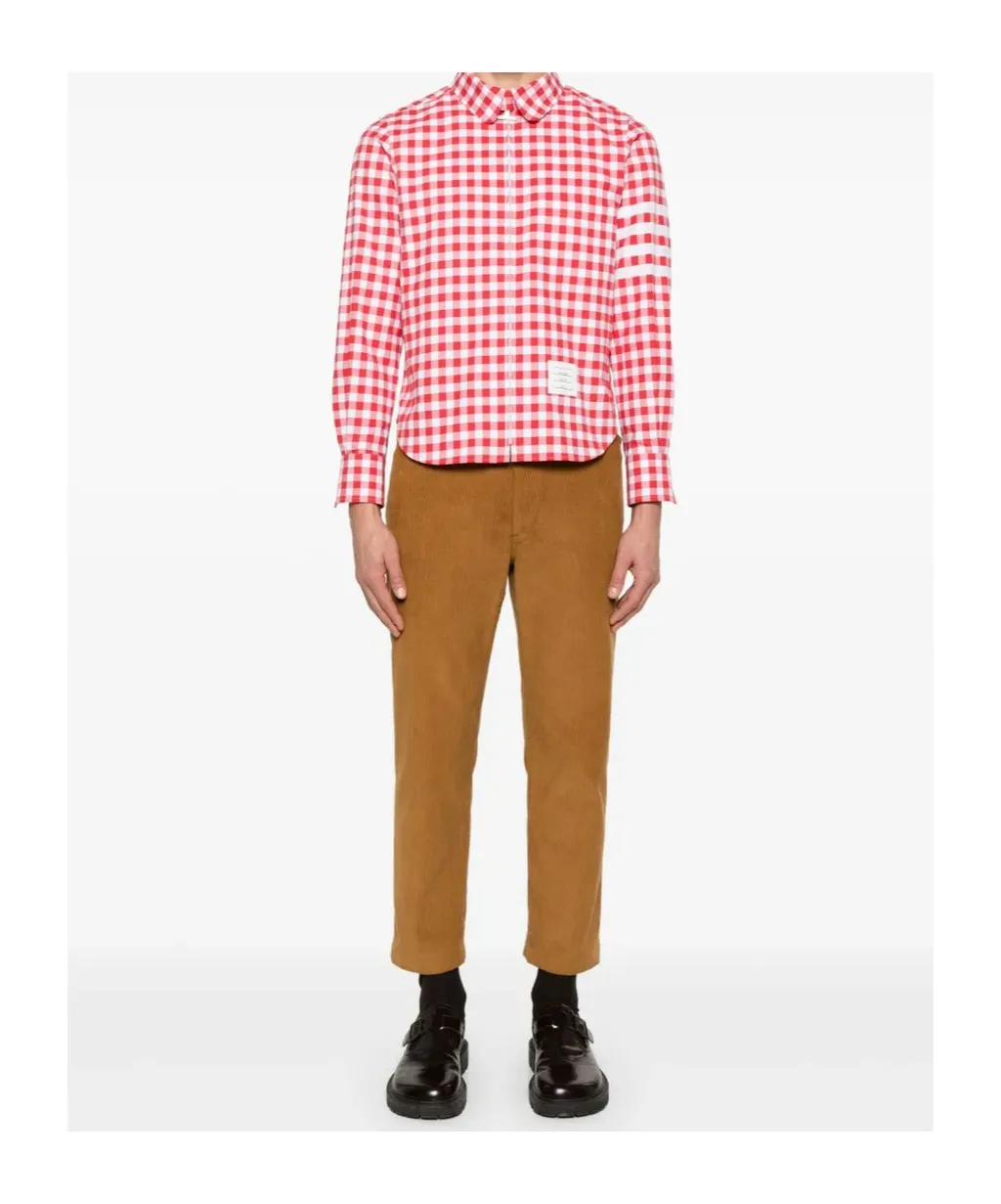 Gingham-Check Flannel Shirt