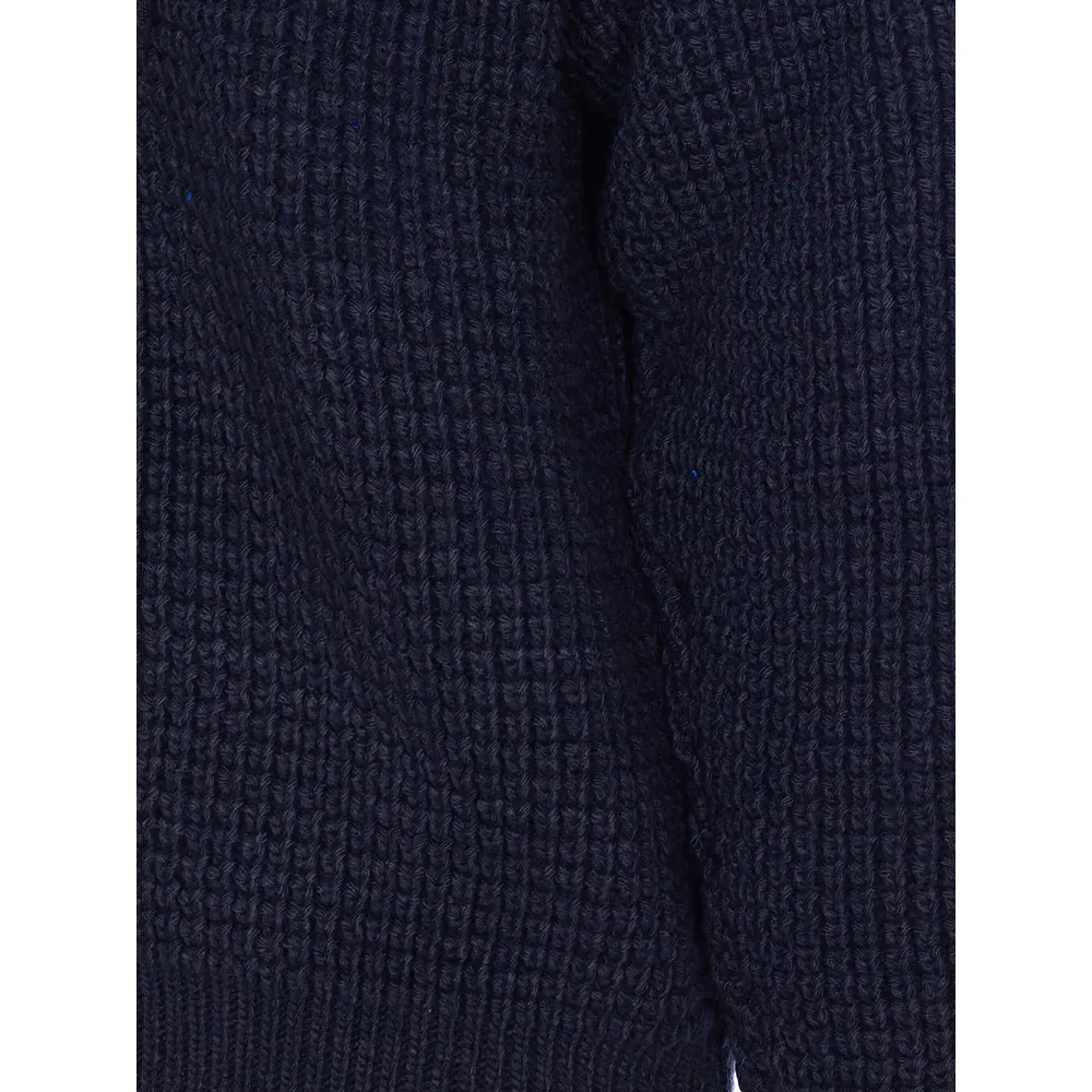 Zippered Hooded Knit Sweater