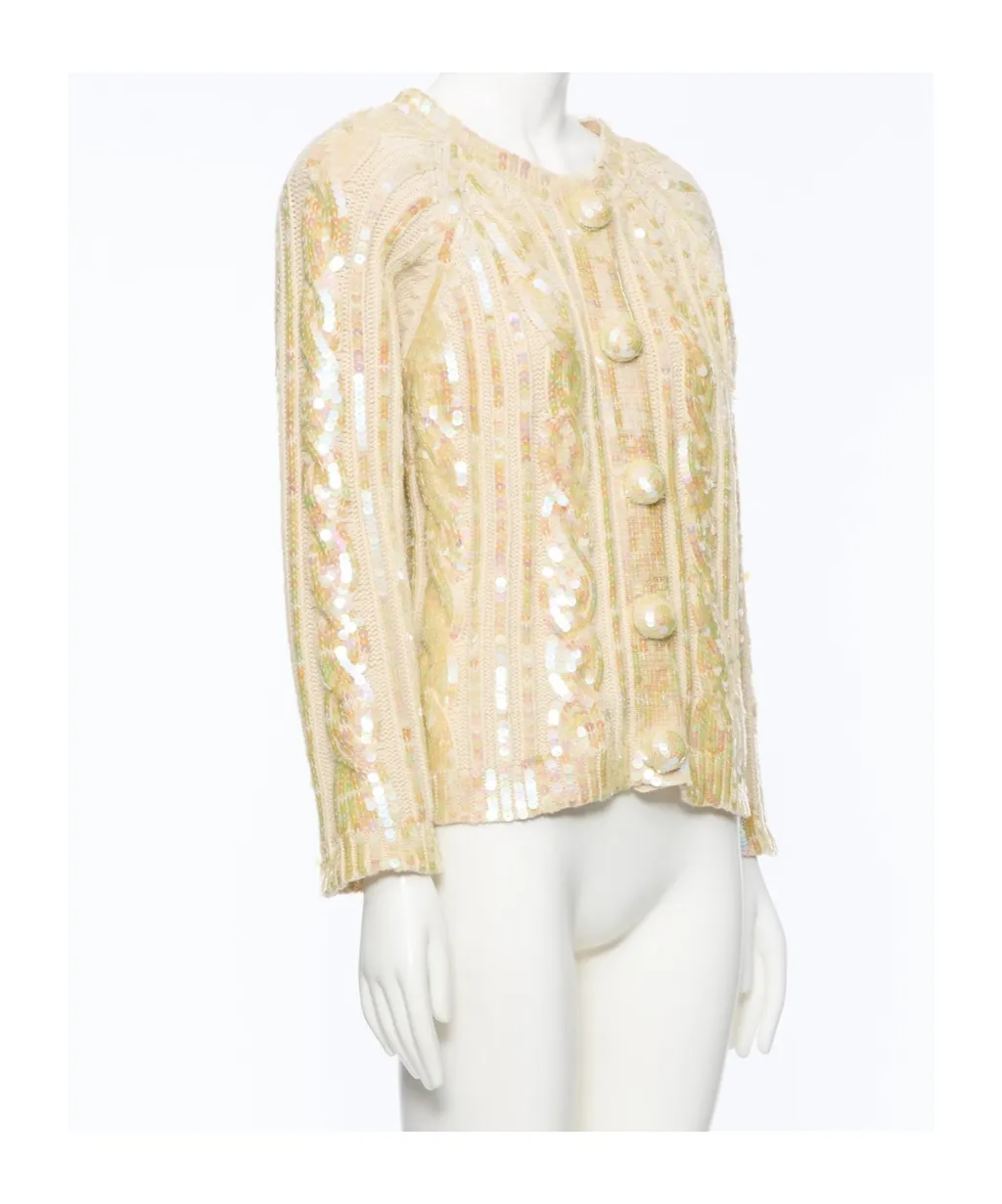 Valentino Embellished Button-Up Cardigan