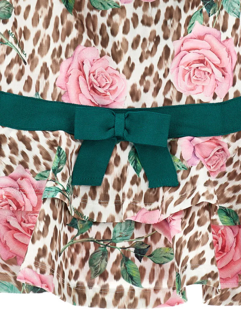 Floral-Printed Leopard Hoodie