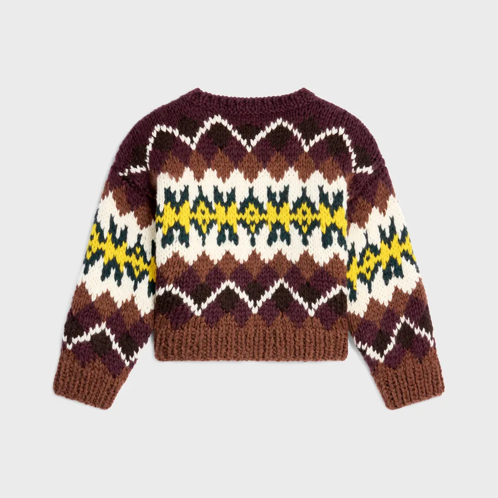 Crewneck Sweater In Fair Isle Wool