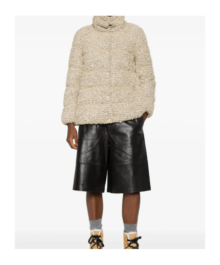 Moncler Cochelle Tweed Short Down Jacket