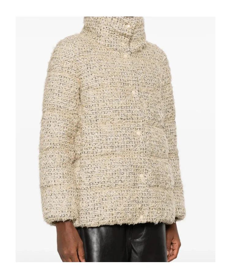 Moncler Cochelle Tweed Short Down Jacket