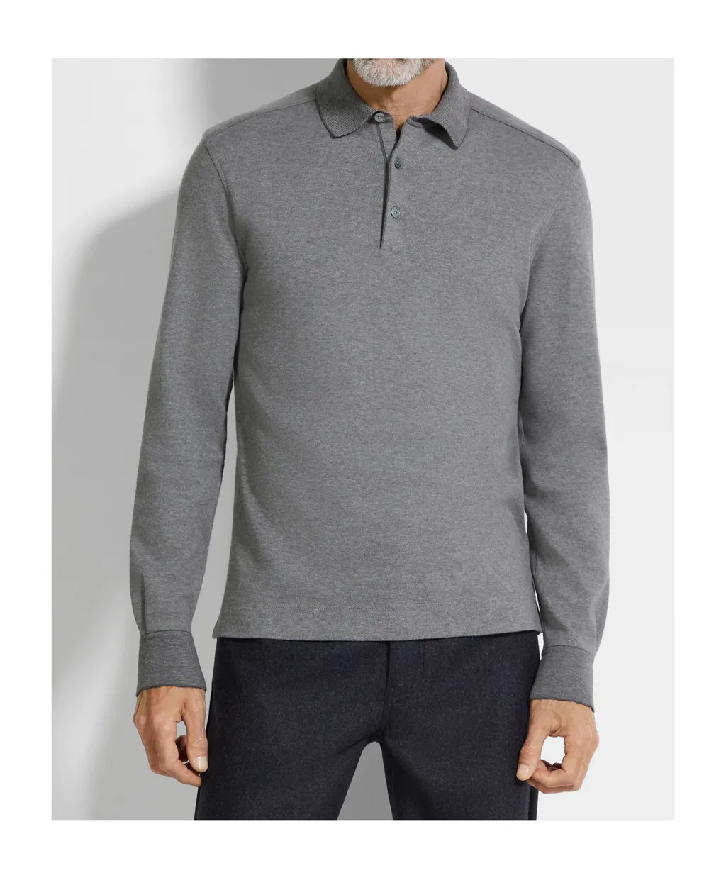 Long-Sleeve Polo Shirt