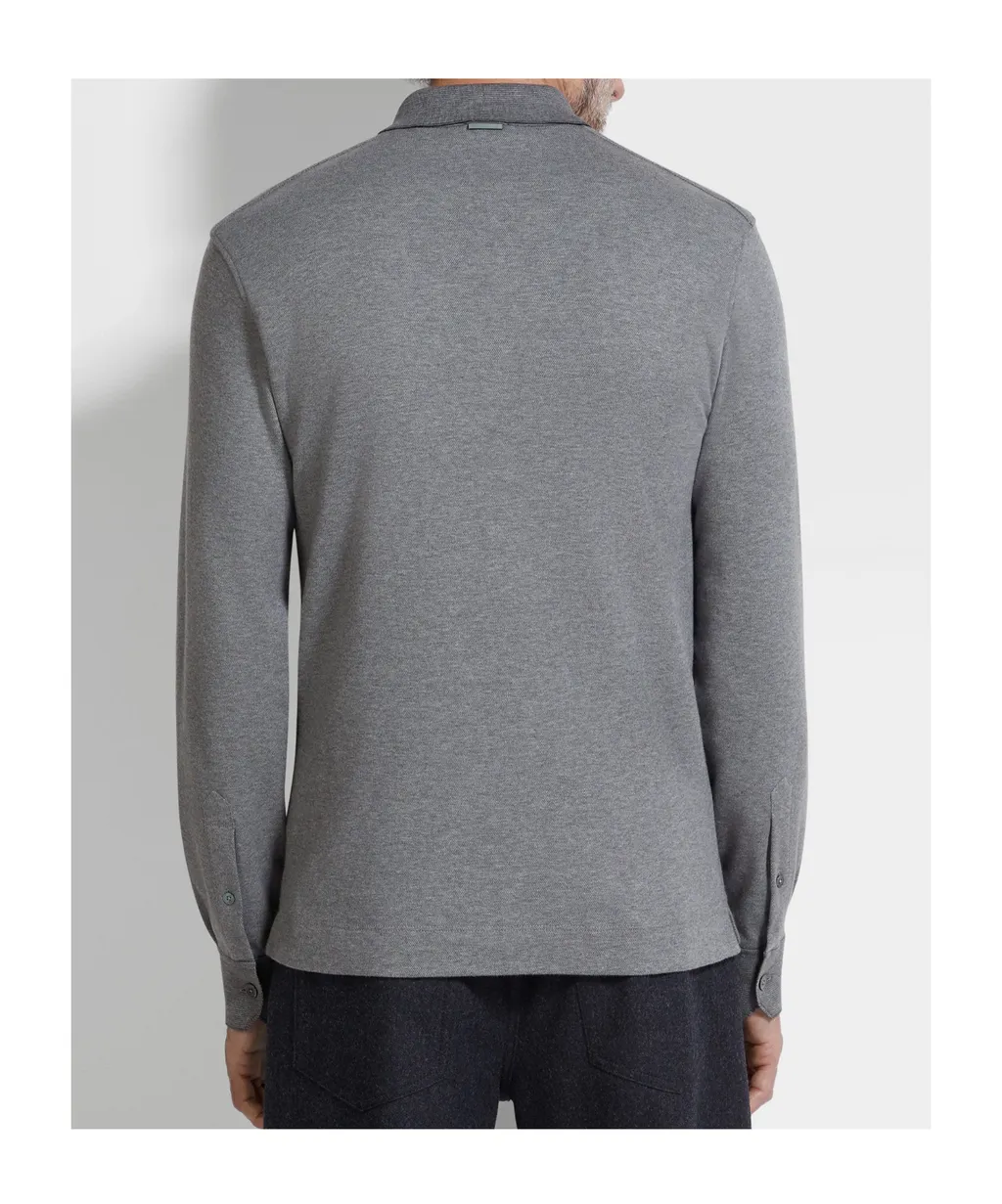 Long-Sleeve Polo Shirt