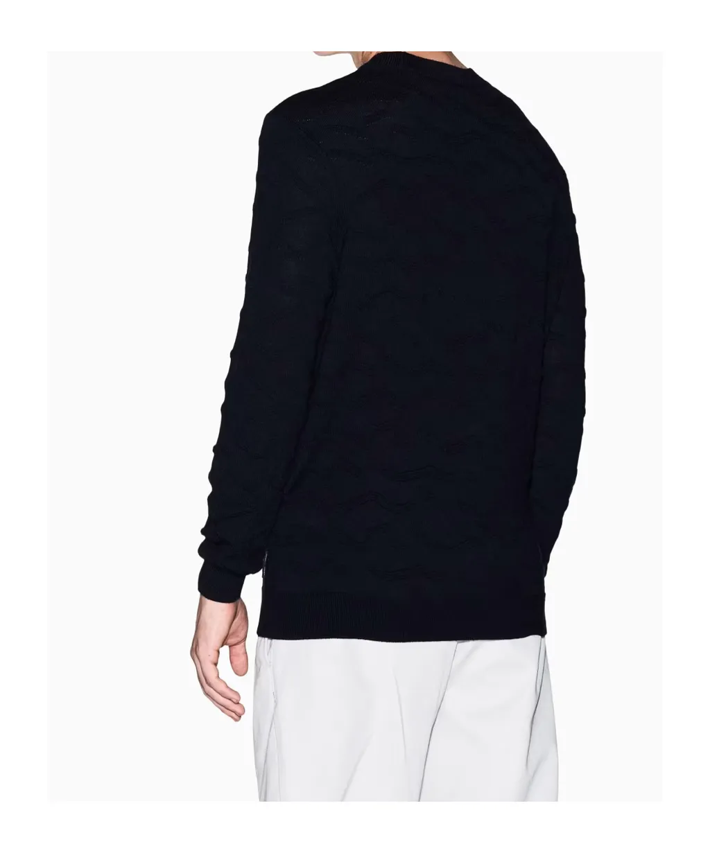Armani Exchange Wavy Ribbed Jumper
